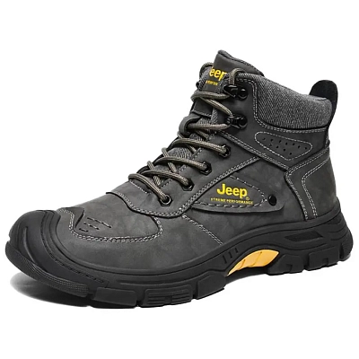 Jeep Abrasion Resistant Mid top Hiking Shoes Men's Dark Gray