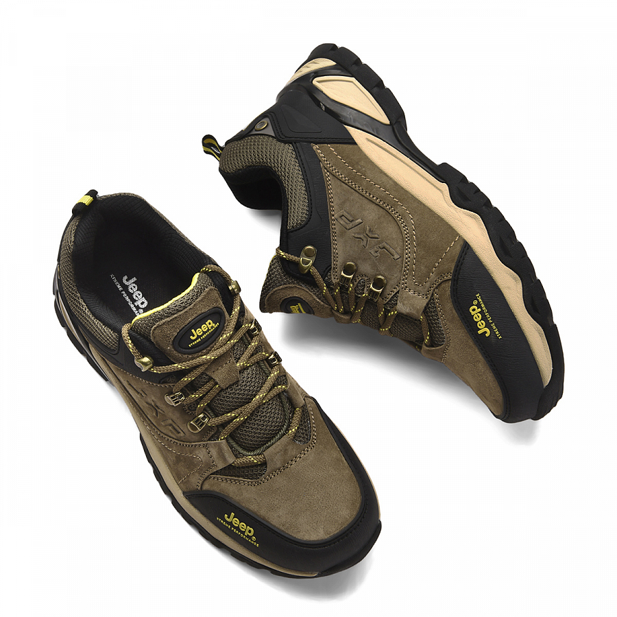 Jeep Mountaineering & Hiking Shoes Men's Low top Khaki/Black купить в интернет-магазине Yoocart с быстрой доставкой по России.