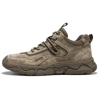 Jeep Anti-Slip Wear-Resistant Outdoor Shoes Men's Khaki
