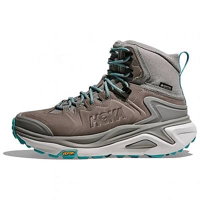 HOKA ONE ONE Kaha 3 Slip Resistant, Waterproof, And Breathable Mid top Mountaineering Hiking Shoes Women's Galaxy Gray