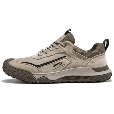 Jeep Low Top Hiking Shoes Men's Light Khaki