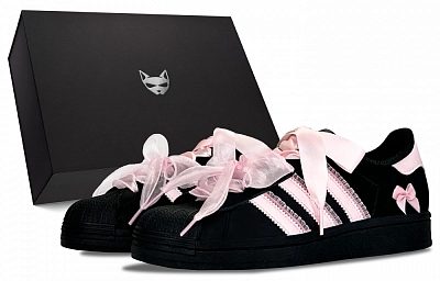 Adidas Originals Superstar 2 Skateboard Shoes Women's Low top Black/Pink
