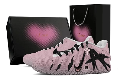 Nike Ja Morant 3 Shadow Of The Wind, Heart Box Abrasion Resistant Low top Basketball Shoes Unisex Black Pink