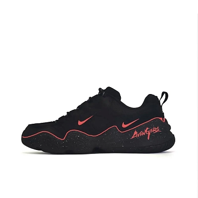 Nike Tech Hera Dark Shadow Crimson Breathable Height Increase Low top Casual Shoes Unisex Black Red