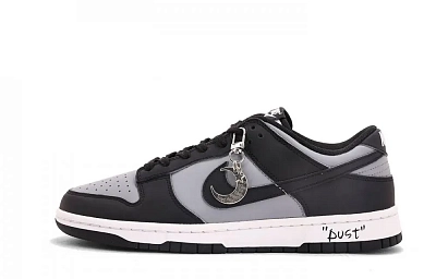 Nike Dunk Coverage Slip Resistant And Abrasion Resistant Low top Skateboard Shoes Unisex Black Gray