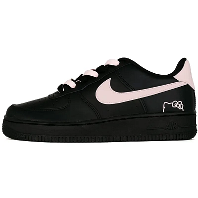 Nike Air Force 1 Black Warrior Air Force 1 Abrasion Resistant Low top Skateboard Shoes Unisex Pink Black