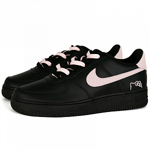 Nike Air Force 1 Black Warrior Air Force 1 Abrasion Resistant Low top Skateboard Shoes Unisex Pink Black 2 4294649