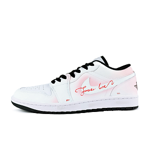 Jordan Air Jordan 1 Cushioning, Wear Resistant Low top Vintage Basketball Shoes Women's Pink White 1 4294666