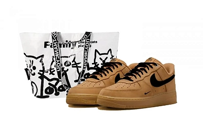 Nike Air Force 1 Skateboard Shoes Unisex Low top Black Brown