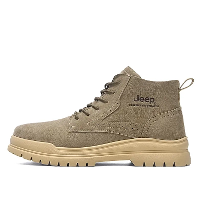 Jeep Ankle Length Martin Boot Men's Khaki