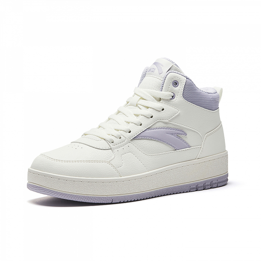 Anta Year One High Top High top Women's Shoes Women's Ivory White/Light Purple Gray купить в интернет-магазине Yoocart с быстрой доставкой по России.