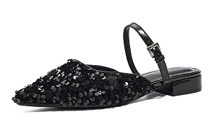 EBLAN Slim Heel High Heels Women's Black 1 4302605