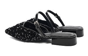 EBLAN Slim Heel High Heels Women's Black 2 4302606