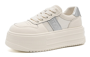 EBLAN Cushioning Low top Skateboard Shoes Women's Silver 1 4302641