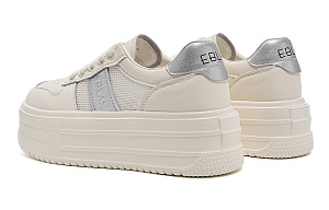EBLAN Cushioning Low top Skateboard Shoes Women's Silver 2 4302642