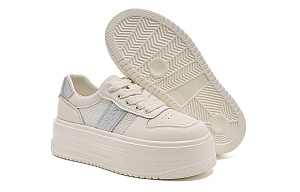 EBLAN Cushioning Low top Skateboard Shoes Women's Silver 3 4302643
