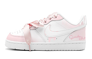 Nike Court Borough Strawberry Sweetheart, Sweet Style, Girl's Heart Slip Resistant Low top Skateboard Shoes GS Pink 1 4319615