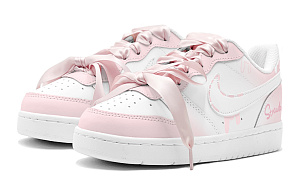Nike Court Borough Strawberry Sweetheart, Sweet Style, Girl's Heart Slip Resistant Low top Skateboard Shoes GS Pink 3 4319617