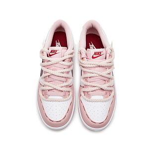 Nike Dunk Low Back Youth Floral Lightweight Low top Skateboard Shoes GS Pink 3 4319638