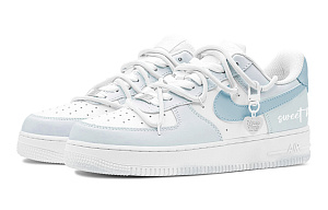 Nike Air Force 1 Slip Resistant Low top Skateboard Shoes Men's Blue White 3 4319965
