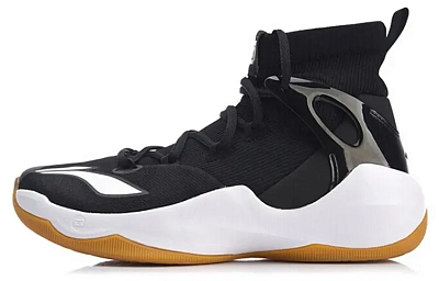 LiNing SONIC 6 V2 Cushioning And Breathable High Top Basketball Shoes Men's Black