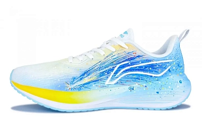 LiNing Wuyue Slip Resistant, Abrasion Resistant, Breathable Low Top Casual Running Shoes Men's Sparkling Blue