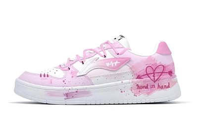 LINING Pontoon Boats Skateboard Shoes Men's Low top Pink