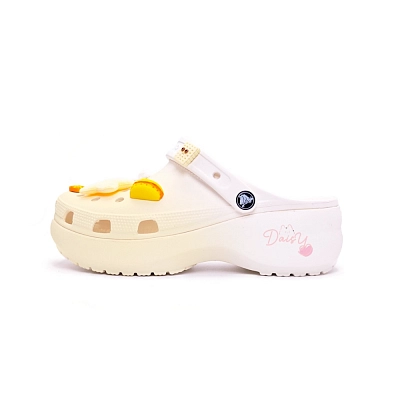 Crocs Classic Platform Clog Butter Kitten Clogs Women's Lemon