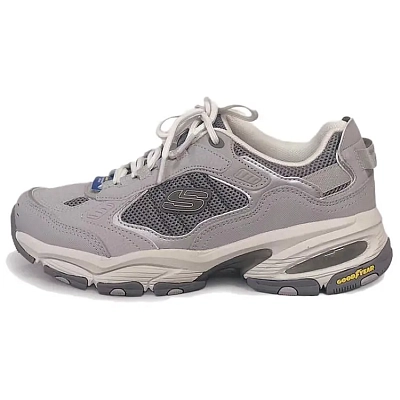 Skechers AIR COOLED MEMORY Abrasion Resistant Breathable Hiking Shoes Women's Gray Silver