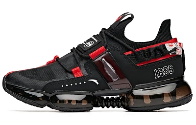 Anta Running Collection Cushioning, Breathable, Lightweight, Rebound Low top Running Shoes Men's Black Red