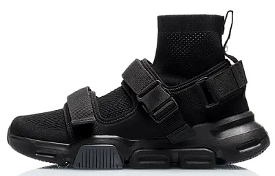 LiNing CF 2019 New York Fashion Week COUNTERFLOW Source X Chen Peng High top Basketball Shoes Men's Black