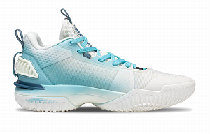 LiNing Storm 2024 Oasis Breeze Wear-Resistant Support Grip Low-Top Basketball Shoes Men's White Blue 1 4327966