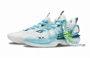 LiNing Storm 2024 Oasis Breeze Wear-Resistant Support Grip Low-Top Basketball Shoes Men's White Blue 2 4327967