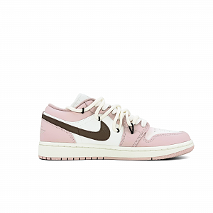 Jordan Air Jordan 1 Abrasion Resistant Low Top Skateboard Shoes Women's Pink Brown 1 4328029