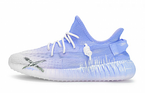 Adidas Originals Yeezy Boost 350 V2 Low Top Casual Shoes Unisex White Blue 1 4328066