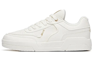 Anta Life Collection Wafers Abrasion Resistant Breathable Low top Skateboard Shoes Women's Ivory White