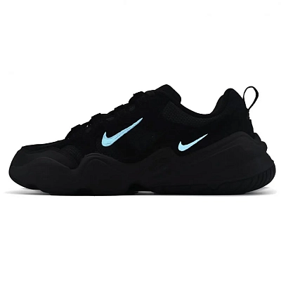 Nike Tech Hera Abrasion Resistant Low Top Casual Shoes Unisex Black Blue