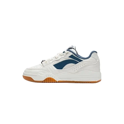 LiNing Sports Life Collection Anti Slip Wear Resistant Lightweight Breathable Low Top Skateboard Shoes Unisex White
