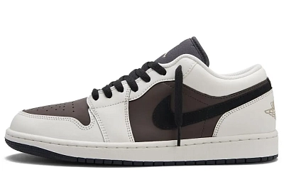 Jordan Air Jordan 1 Kelorie Low Top Training Shoes Men's Black White Brown