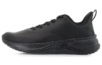 Anta Shock Absorbers Slip Resistant Abrasion Resistant Breathable Low top Running Shoes Men's Black