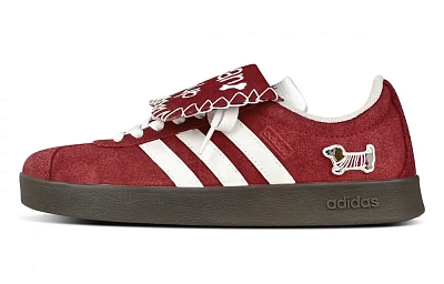 Adidas VL COURT 2.0 Sausage Cushioning, Wear Resistant Low Top Skateboard Shoes Women's Red