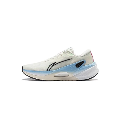 LiNing Furious Rider 7.0 V2 Cushioned Slip-Resistant Breathable Low-Top Marathon Running Shoes Women's Beige Black