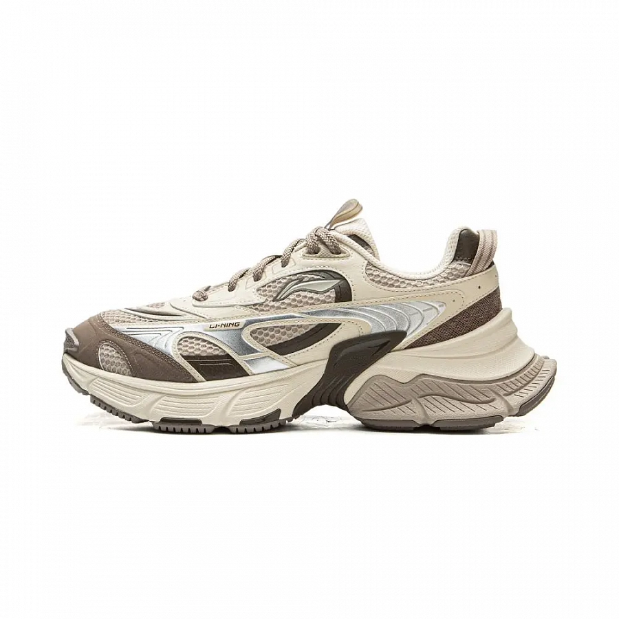 LiNing Star Cushioning Abrasion Resistant Breathable Low Top Chunky Sneakers Men's Beige Brown купить в интернет-магазине Yoocart с быстрой доставкой по России.