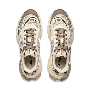 LiNing Star Cushioning Abrasion Resistant Breathable Low Top Chunky Sneakers Men's Beige Brown 3 4329760