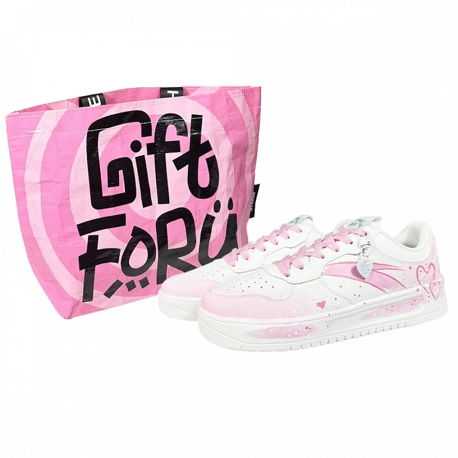 Anta Life Collection Slip Resistant Cushioning Abrasion Resistant Low Top Skateboard Shoes Women's Pink White купить в интернет-магазине Yoocart с быстрой доставкой по России.