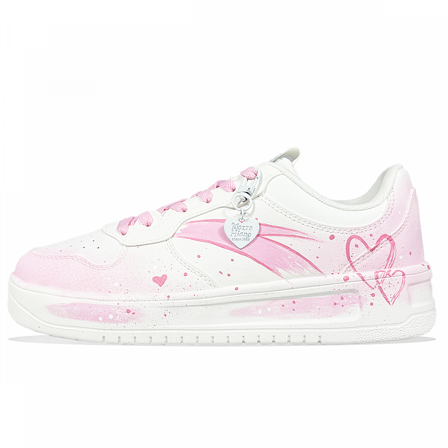 Anta Life Collection Slip Resistant Cushioning Abrasion Resistant Low Top Skateboard Shoes Women's Pink White купить в интернет-магазине Yoocart с быстрой доставкой по России.