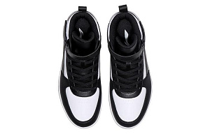 LiNing Knight Mid top Skateboard Shoes Men's Black White 3 4329818
