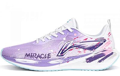 LiNing Wuyue Cushioning, Wear Resistant Low Top Casual Physical Fitness Test Physical Exam Running Shoes Men's Purple