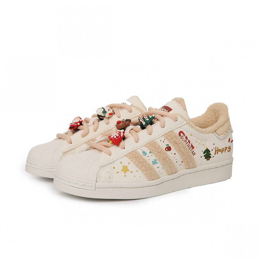 Adidas Originals SUPERSTAR Anti-Slip Wear-Resistant Low-Top Skateboard Shoes Women's Beige Brown купить в интернет-магазине Yoocart с быстрой доставкой по России.