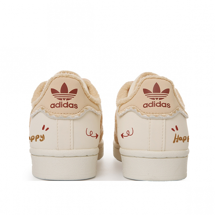 Adidas Originals SUPERSTAR Anti-Slip Wear-Resistant Low-Top Skateboard Shoes Women's Beige Brown купить в интернет-магазине Yoocart с быстрой доставкой по России.
